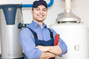 Plumber smiling